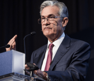 Jerome Powells Rede. Fed-Prognose für eine Zinserhöhung.