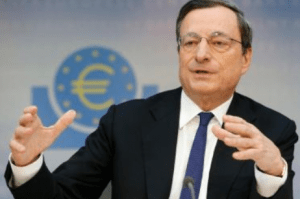 Rede des EZB-Chefs Mario Draghi. Der Einsatz wird auf dem gleichen Niveau gehalten.