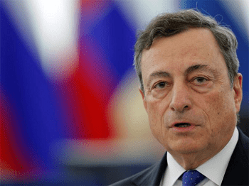EZB-Chef Mario Draghi hielt eine Rede im Europäischen Parlament (25.09.2017)